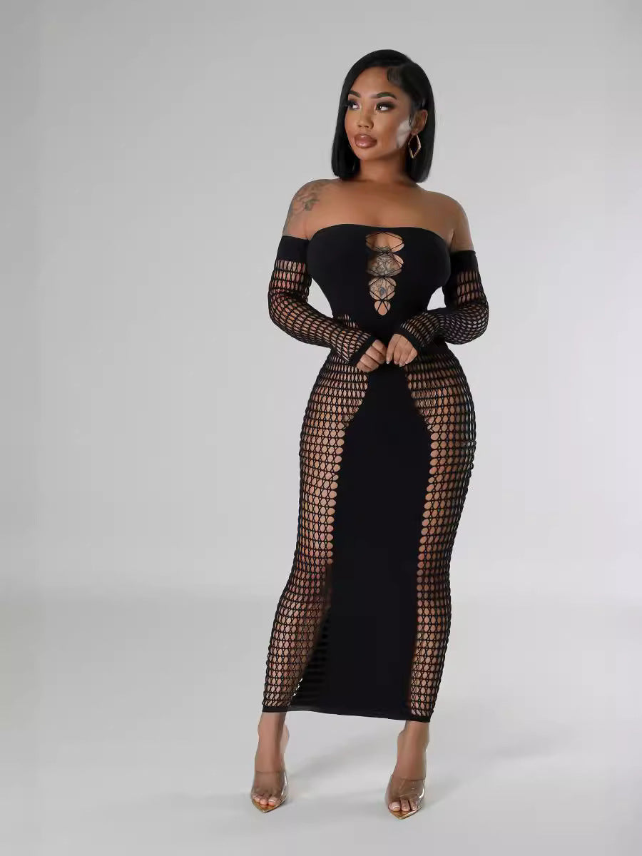 Slim Fit Loungewear Dress – Stretch Knit Bodycon Style