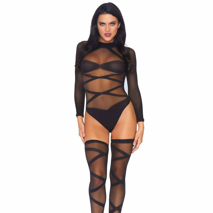 Stockings bikini two piece set