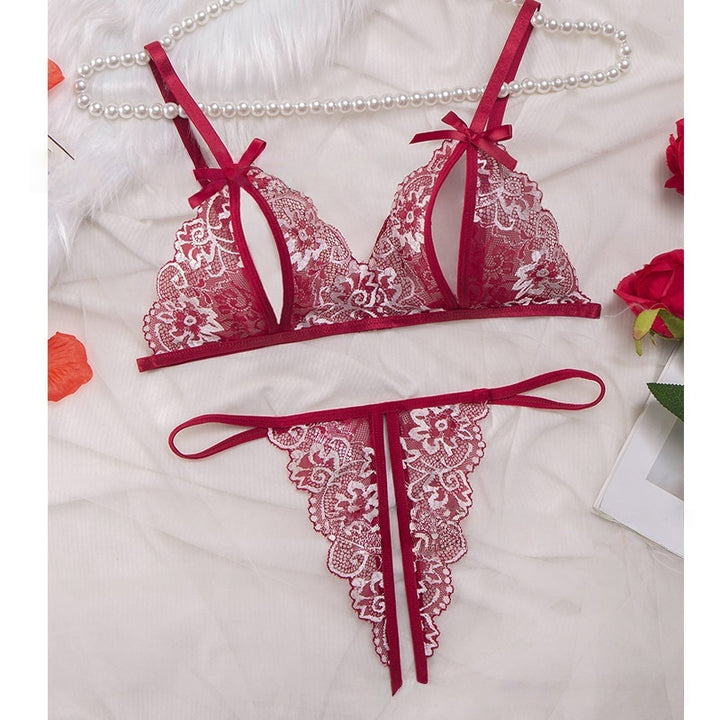 Lace Bralette & Thong Lingerie Set