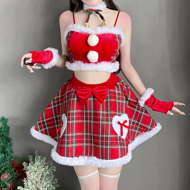 Red Plaid Nightgown Set