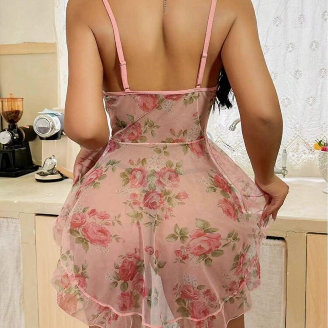 Floral Ruffle Mini Dress