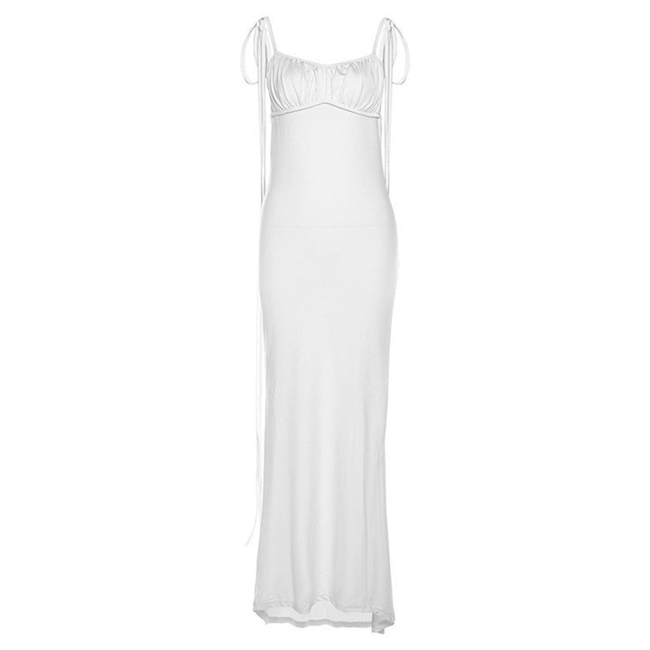 Sexy Open Back Halter Maxi Dress