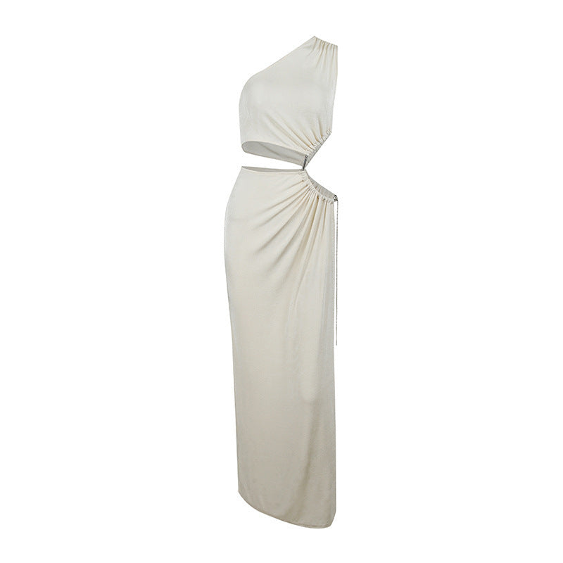 Women’s One-Shoulder Split Maxi Dress