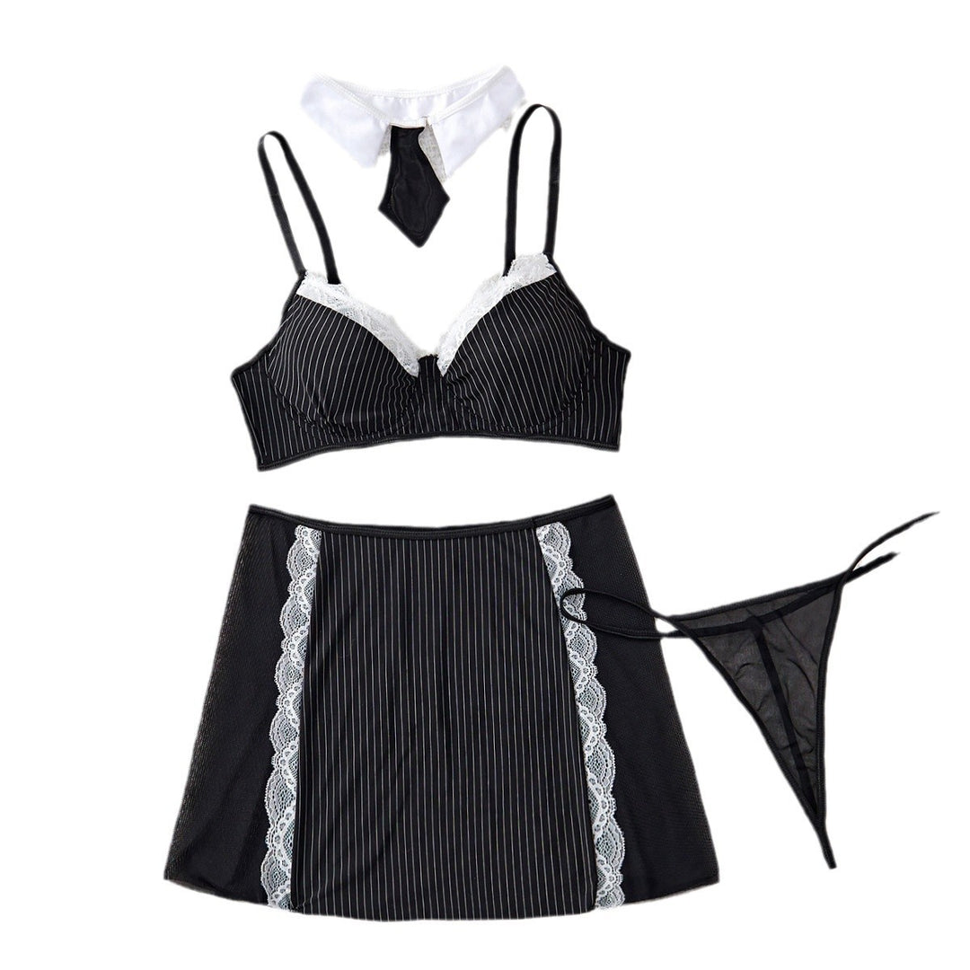 Women’s Striped Schoolgirl Costume Set