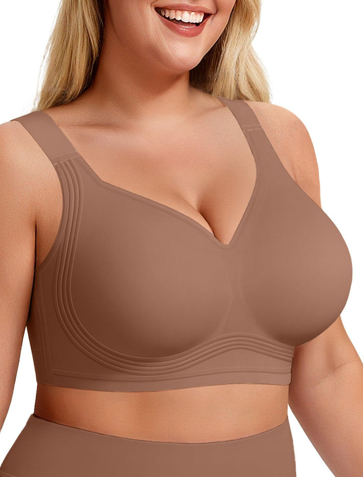 Wireless Seamless Bra – Full Support Soft Comfort Plus Size Bralette for Women