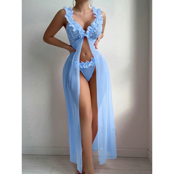 Women’s Floral Lace Split Maxi Nightdress
