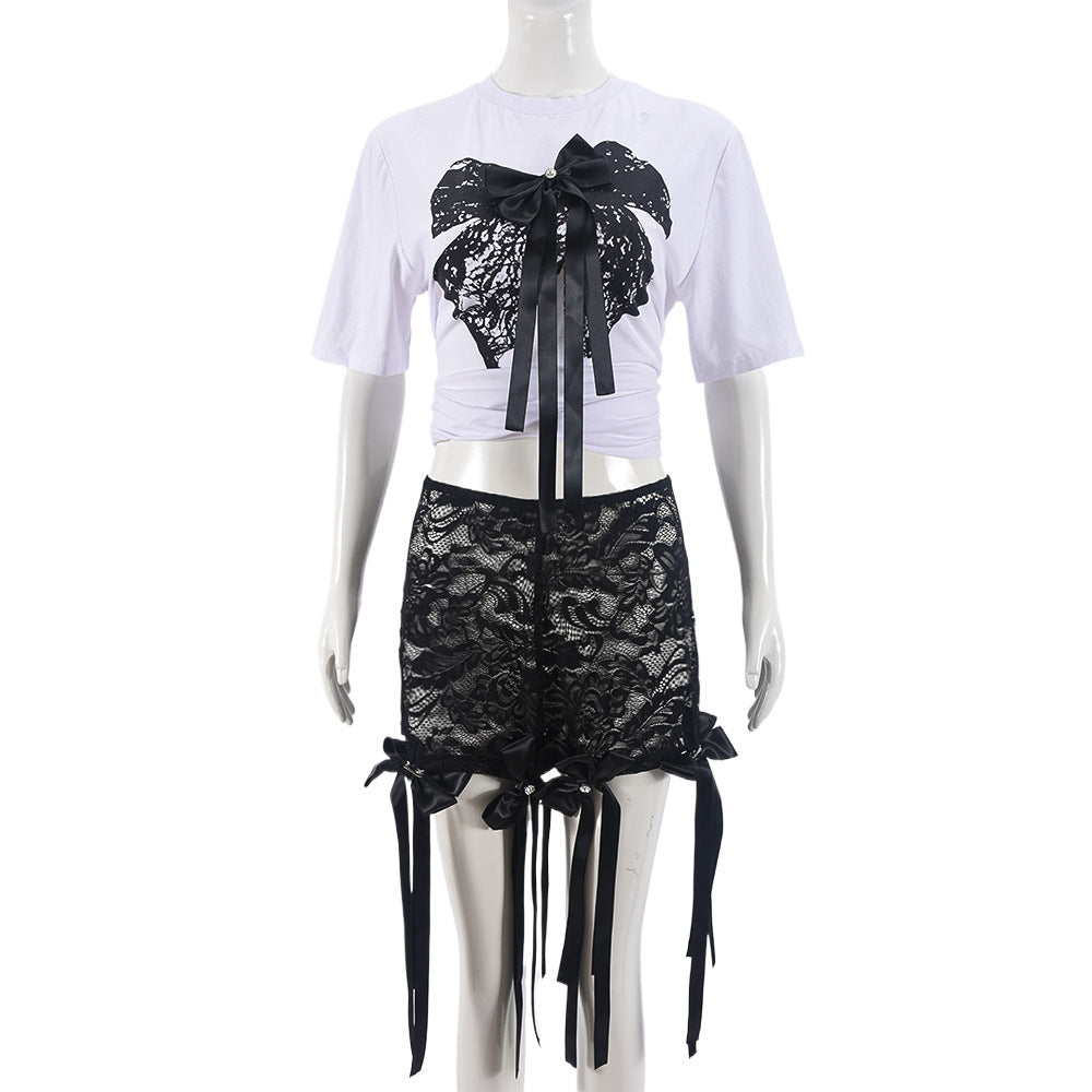 Women's 3D Butterfly Print Lounge Set