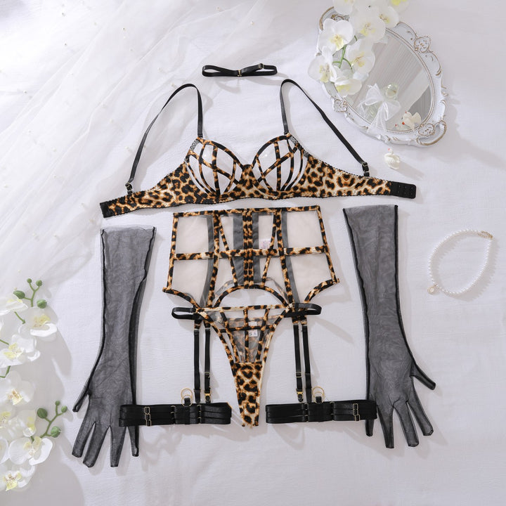 Sheer Mesh Shaping Lingerie Set – Adjustable Sculpting Bra & Panty Set for Women