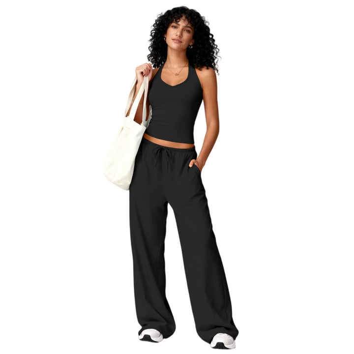 Casual Wide Leg Lounge Set