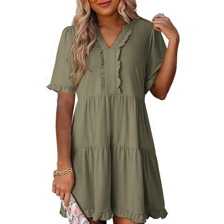 Elegant Ruffle Tiered Mini Dress