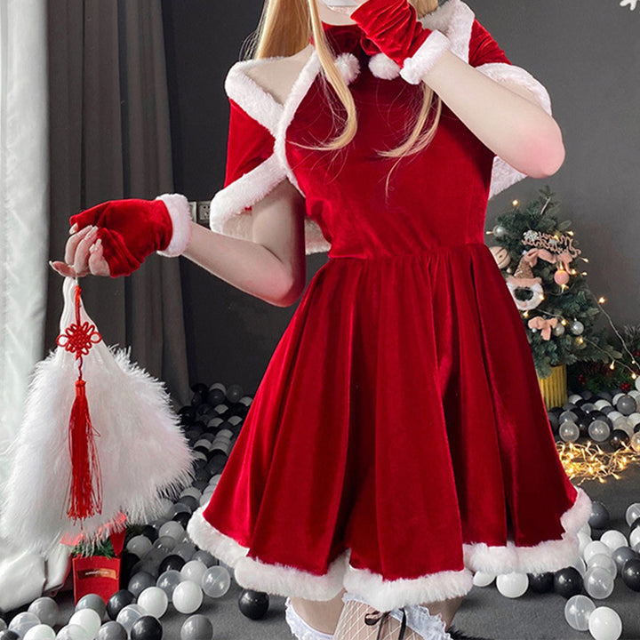 Sweet Girl Red Christmas Dress