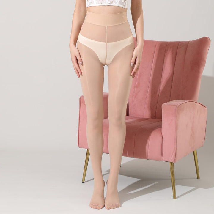 Plus Size Glossy Sheer Pantyhose for Women