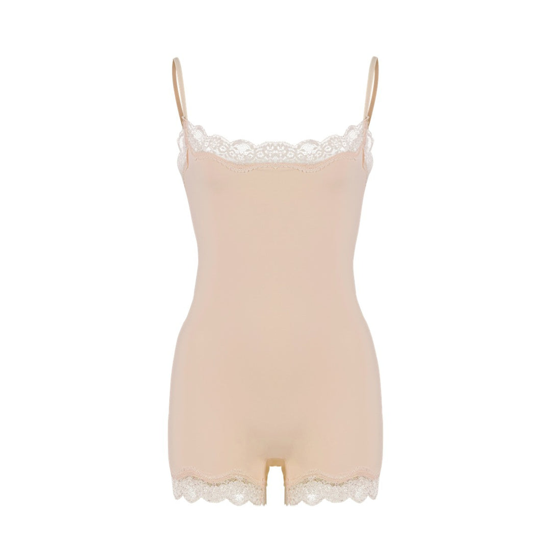 Lace Trim Sculpting Bodysuit – Premium Slim Fit Cami Shapewear for Women