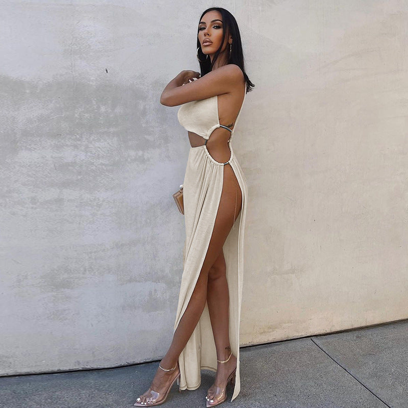 Women’s One-Shoulder Split Maxi Dress