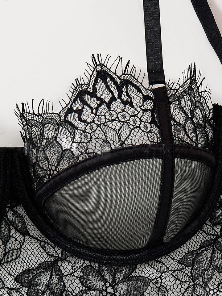 Sexy Sheer Lace Lingerie Set for Women