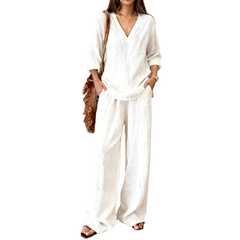 Linen Blend Lounge Set