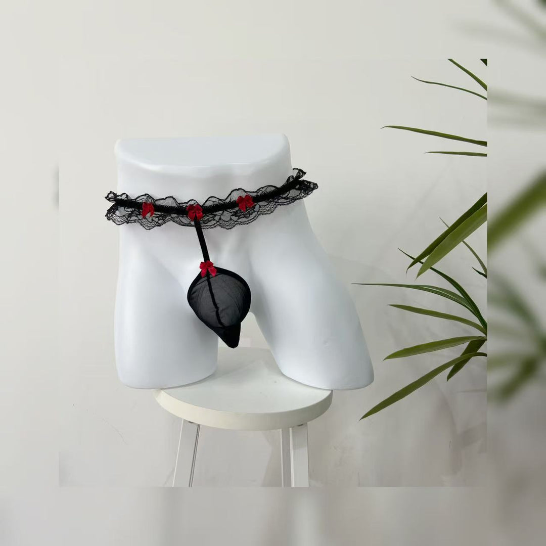 Men's Delicate Lace Thong Briefs