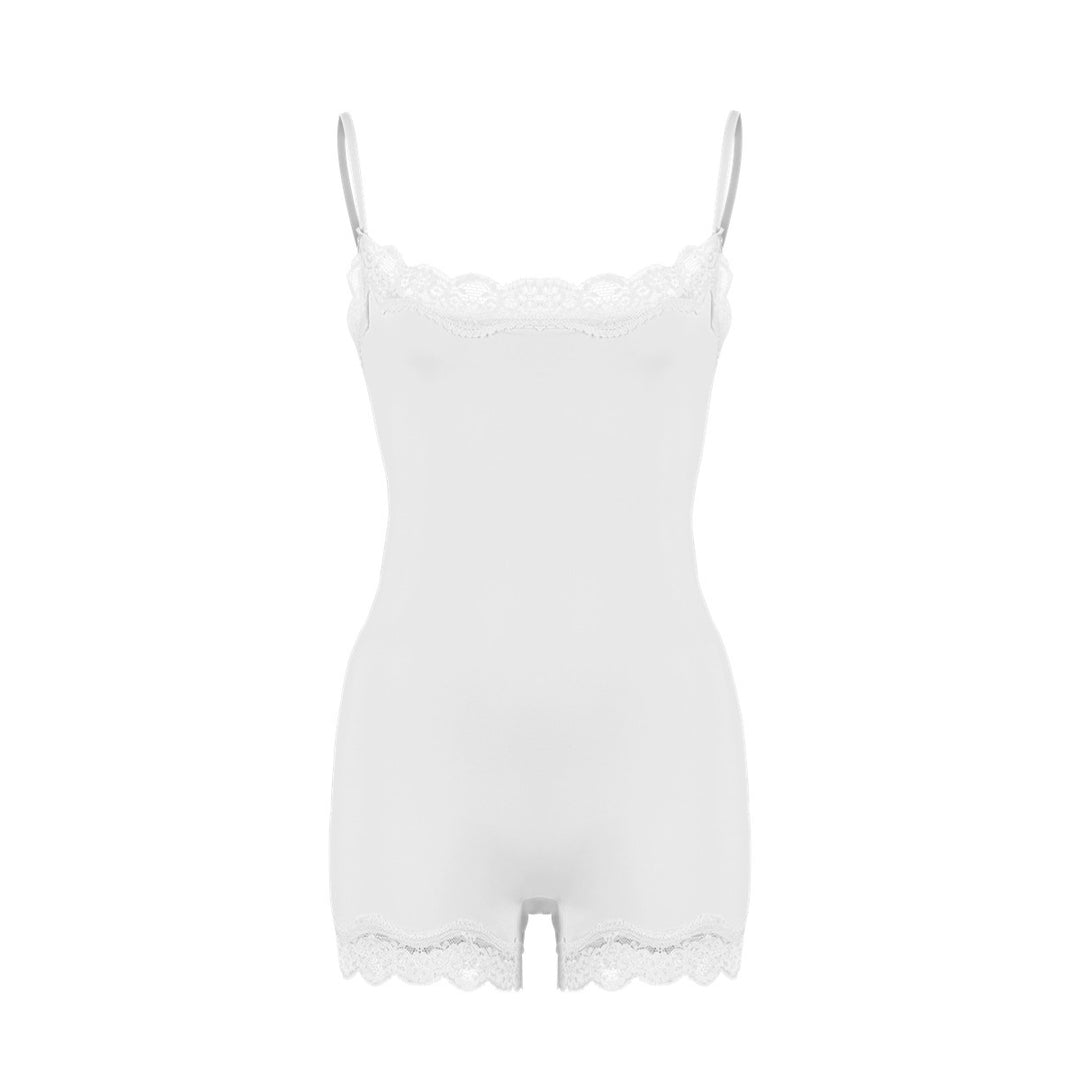 Lace Trim Sculpting Bodysuit – Premium Slim Fit Cami Shapewear for Women