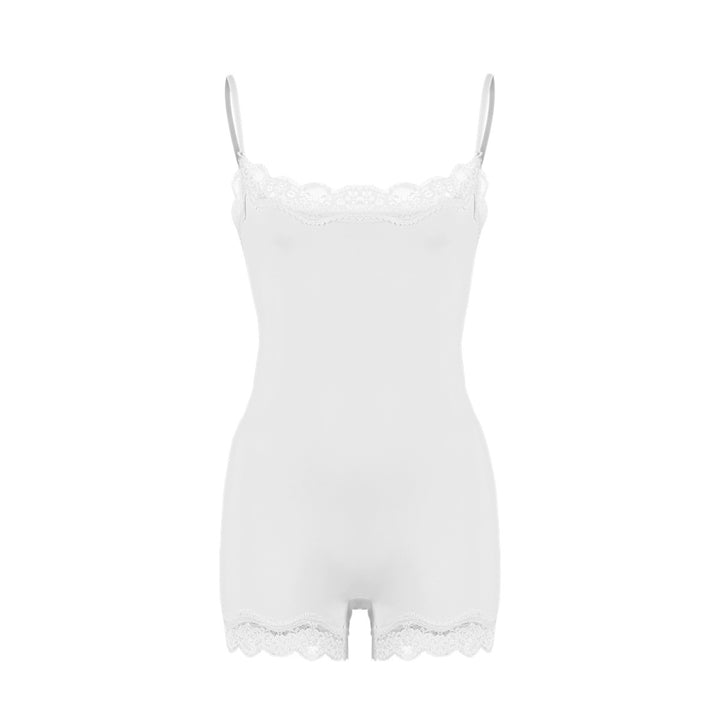 Lace Trim Sculpting Bodysuit – Premium Slim Fit Cami Shapewear for Women