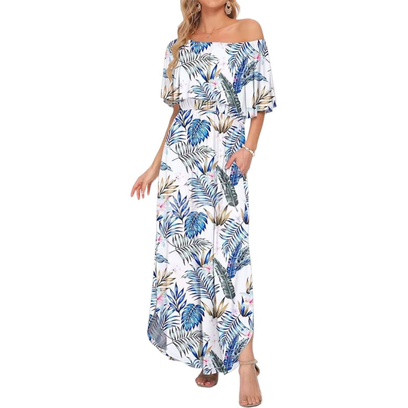 Floral Off Shoulder Maxi Dress