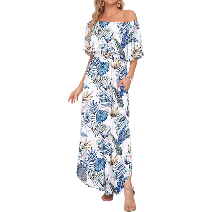 Floral Off Shoulder Maxi Dress