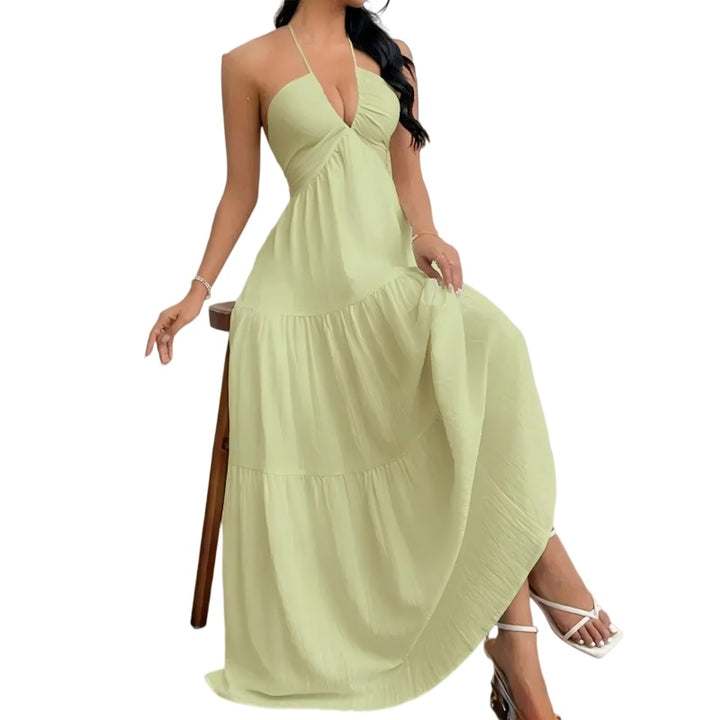 Halter Tiered Maxi Dress
