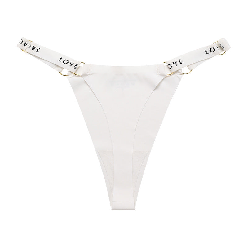 Seamless ice silk thong