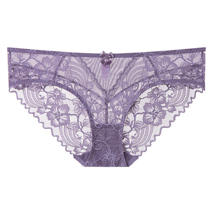 Women’s Lace Mid Rise Cotton Gusset Briefs