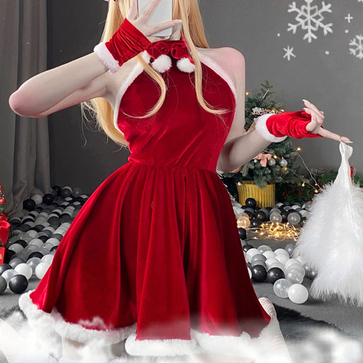 Sweet Girl Red Christmas Dress