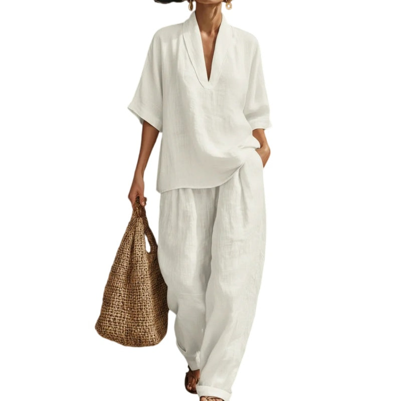 Linen Blend Lounge Set