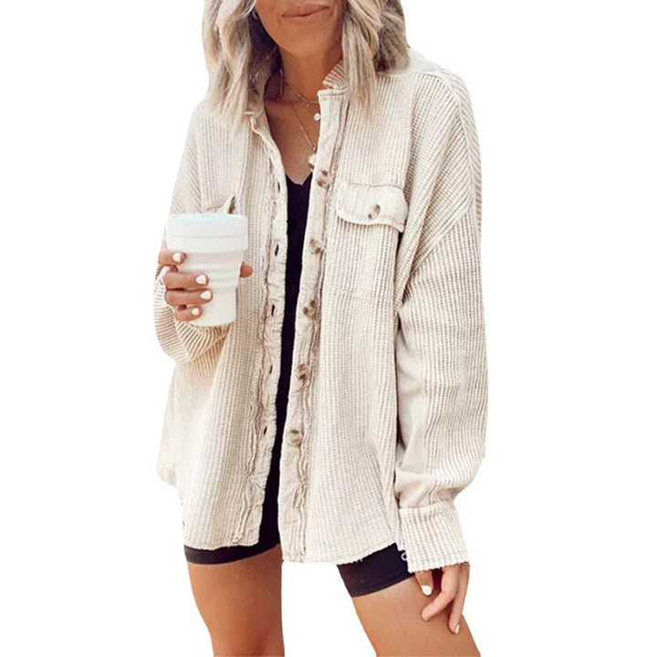 Casual Textured Oversized Shacket