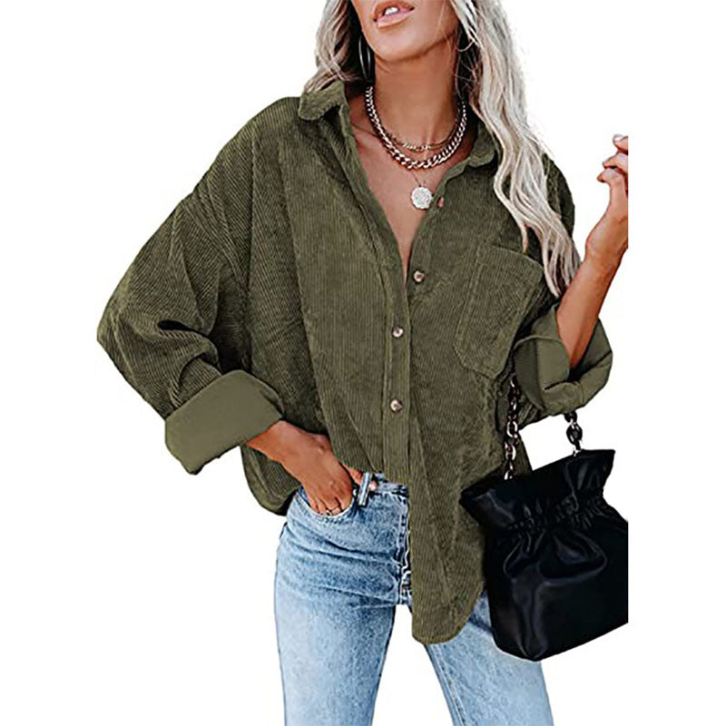 Relaxed Corduroy Shirt Jacket