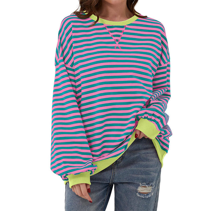 Relaxed Striped Crewneck Pullover
