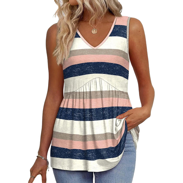 Boho Printed Sleeveless Tunic Top