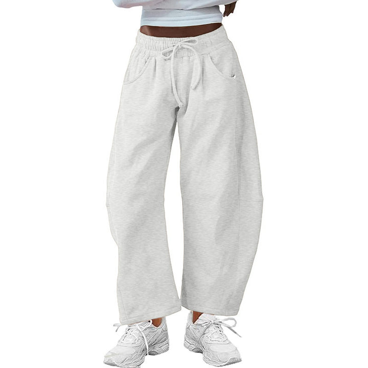 Relaxed Drawstring Ankle Pants