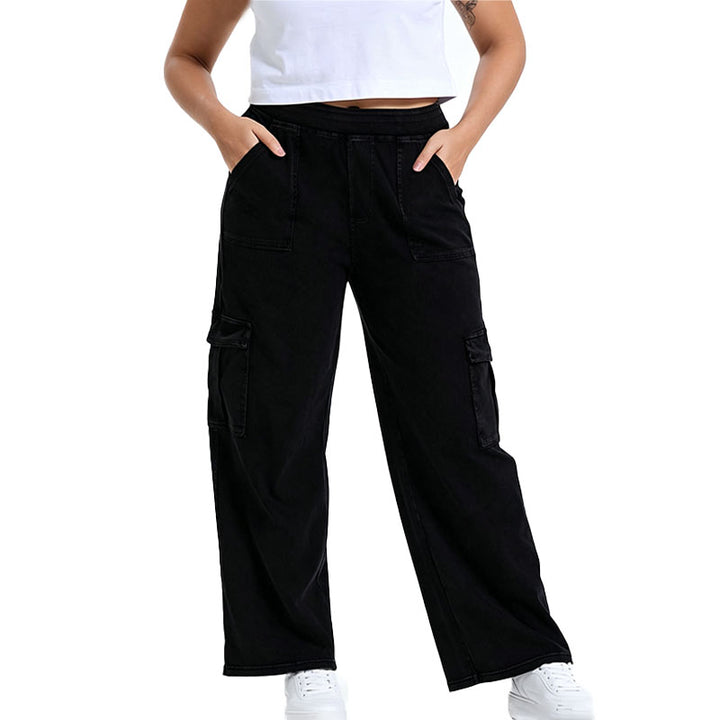 Relaxed Cargo Wide Leg Jeans