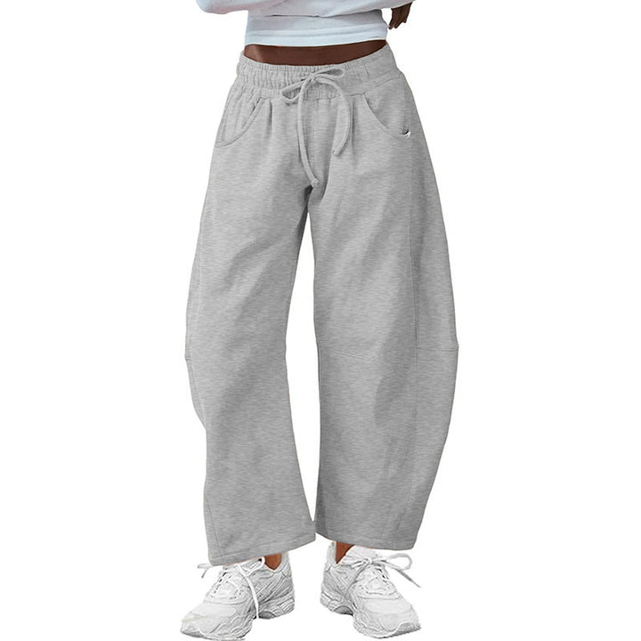 Relaxed Drawstring Ankle Pants