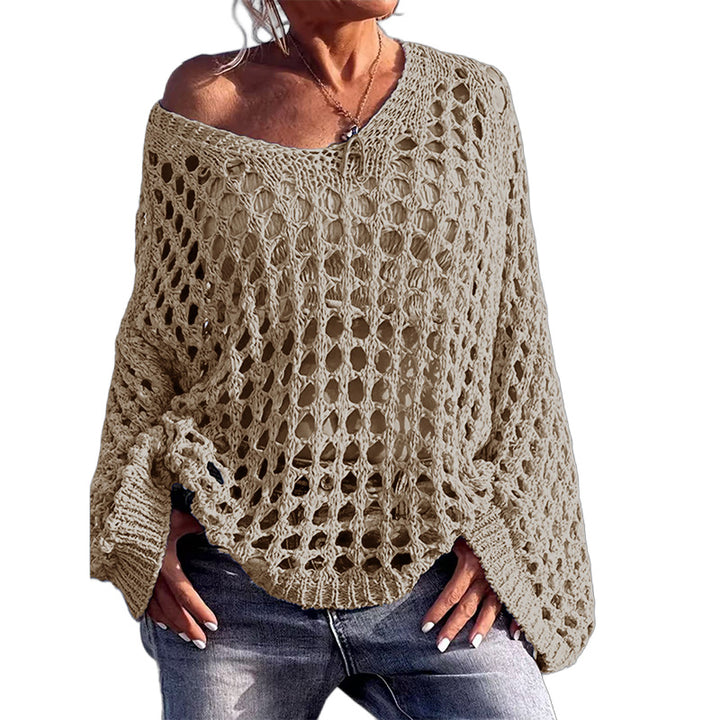 Chunky Openwork Knit Pullover