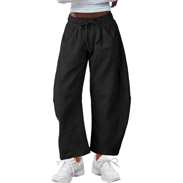 Relaxed Drawstring Ankle Pants