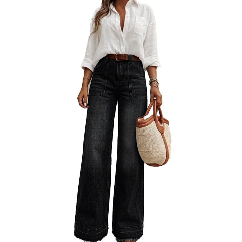 High Rise Wide Leg Jeans