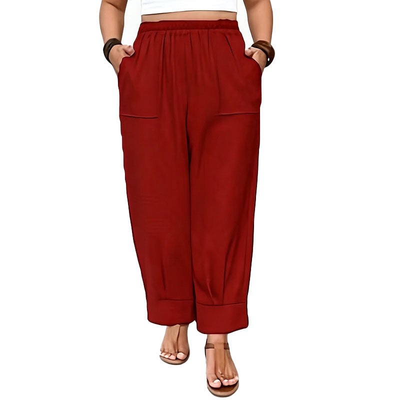Flowy Straight Leg Casual Pants