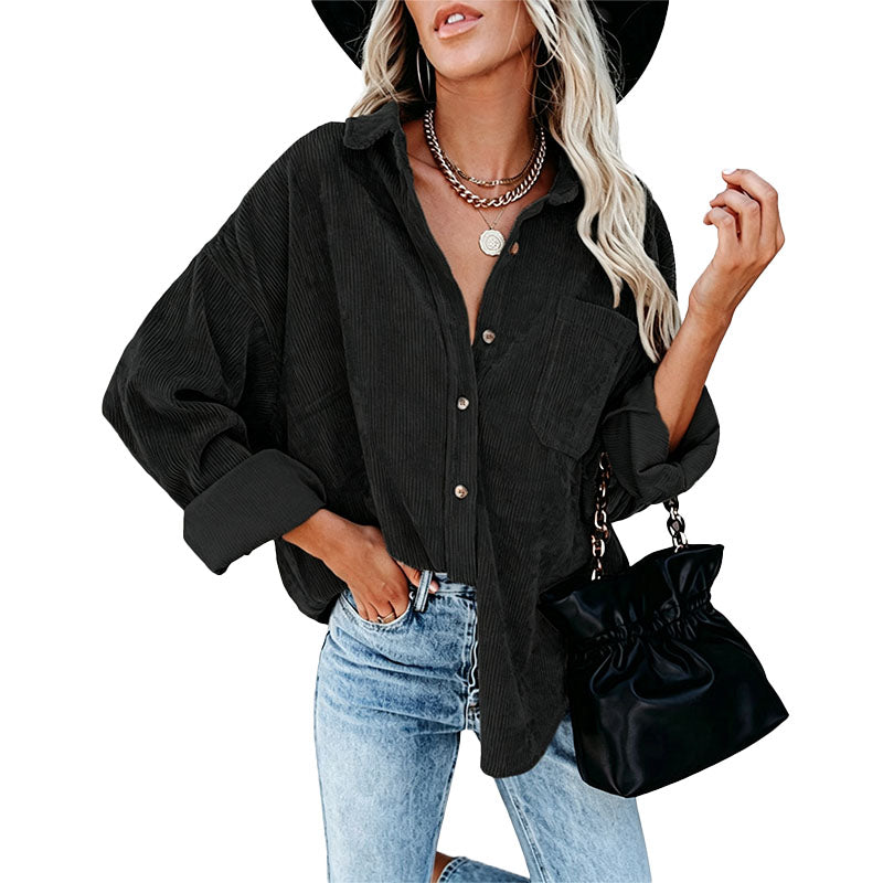Relaxed Corduroy Shirt Jacket