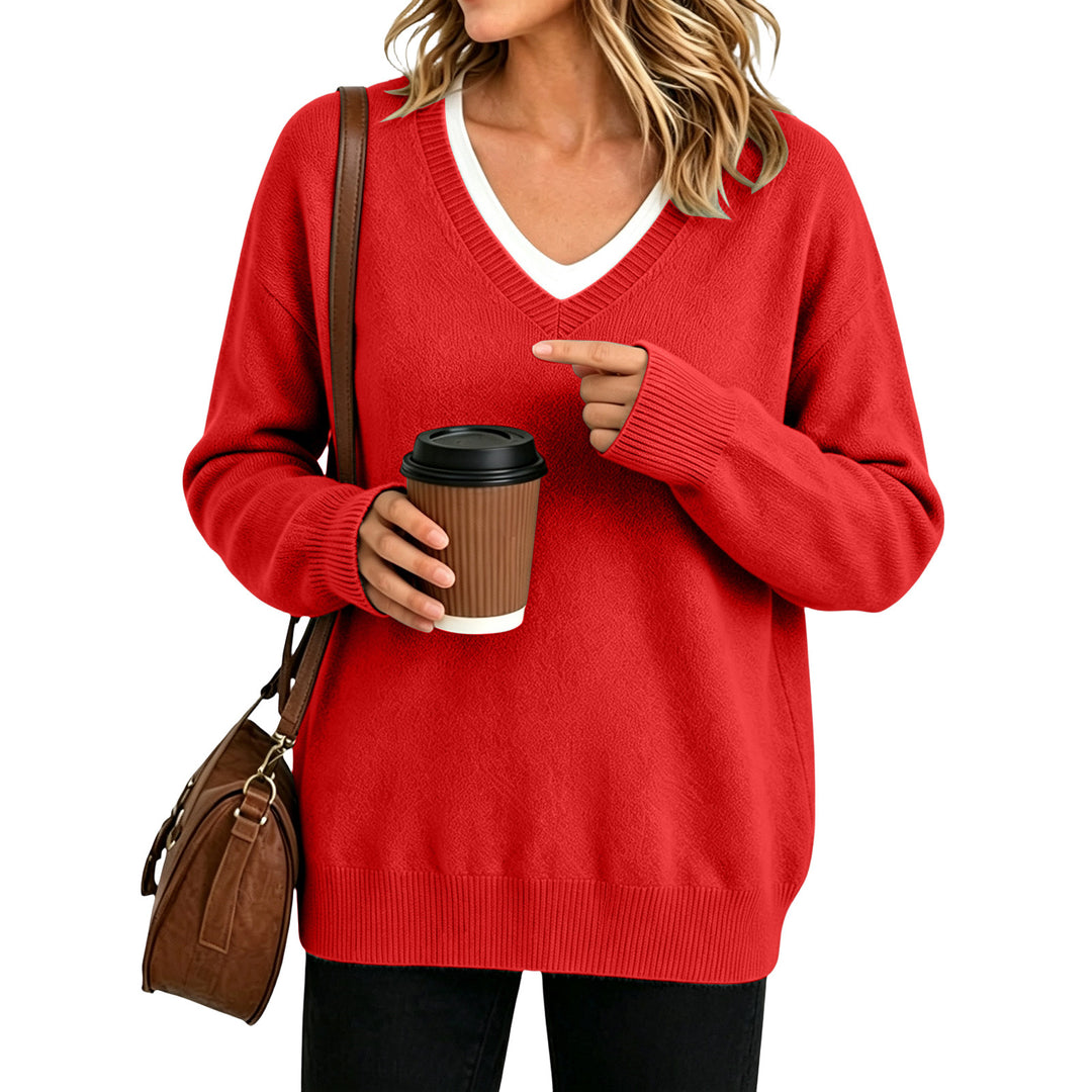 Relaxed V-Neck Pullover