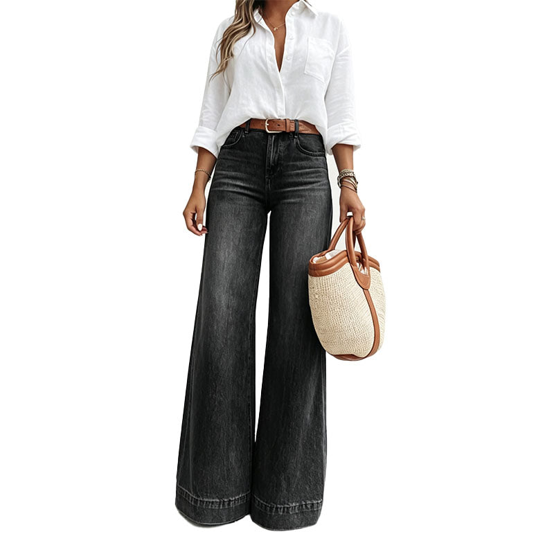 High Rise Wide Leg Jeans