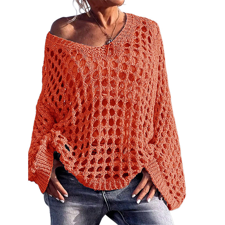 Chunky Openwork Knit Pullover