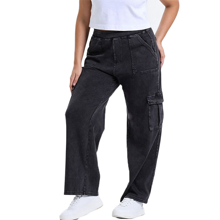 Relaxed Cargo Wide Leg Jeans