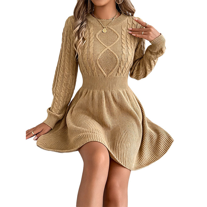 Cable Knit Fit & Flare Dress
