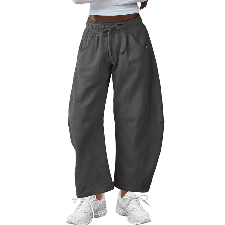 Relaxed Drawstring Ankle Pants