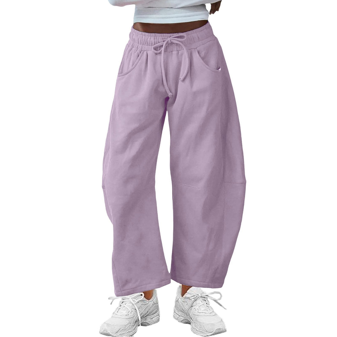 Relaxed Drawstring Ankle Pants