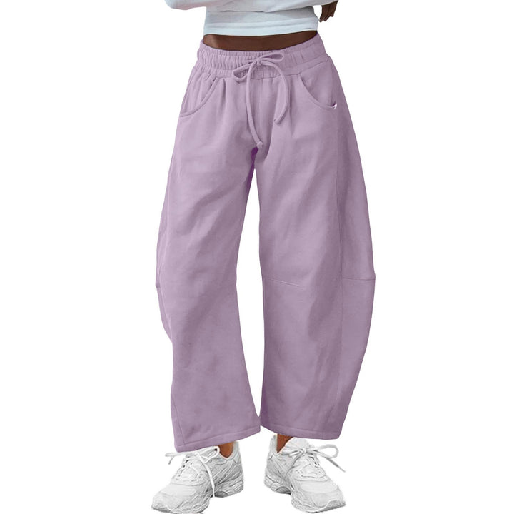 Relaxed Drawstring Ankle Pants
